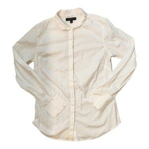 Ruffled white buttondown by Banana Republic, size 10.